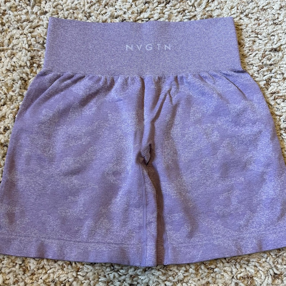 Purple Camo Seamless NVGTN Shorts
